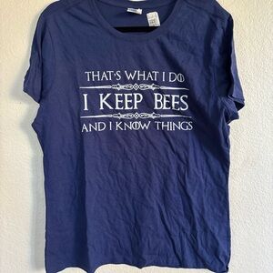 Navy Blue Graphic Bee Keeper T-Shirt